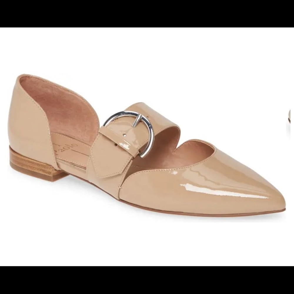 LINEA Paolo | Nordstrom | Pointy Toe Buckle Flat | 8
